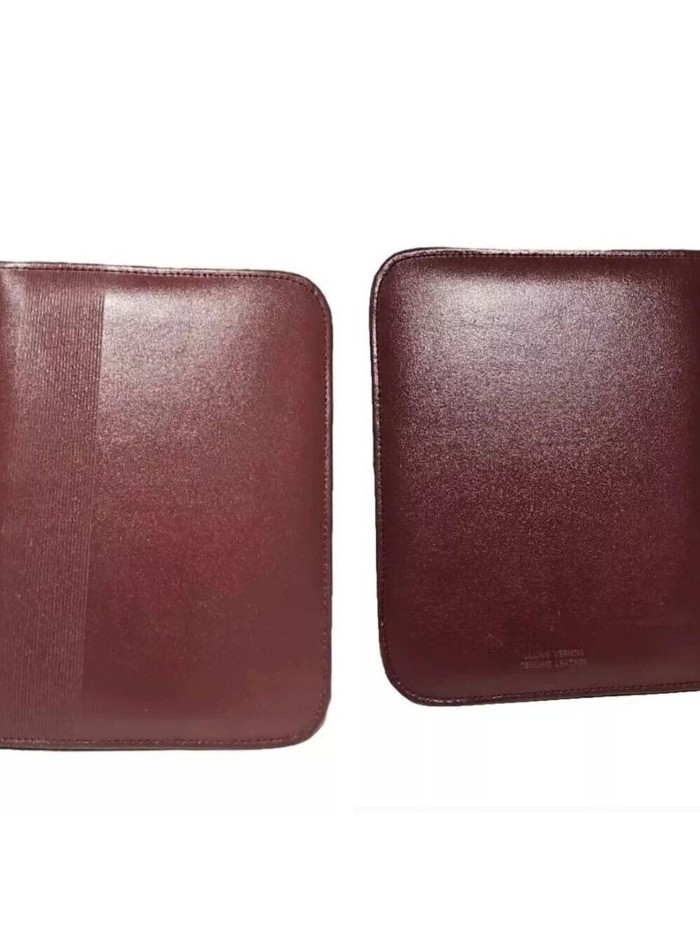 Lillian Vernon Maroon Agenda Planner Address Book Genuine Leather Binder Office